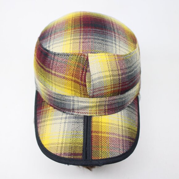 Outdoor Research Yukon Cap Hat Mens Medium Yellow/Red Earflaps Polyester Winter - Picture 3 of 12